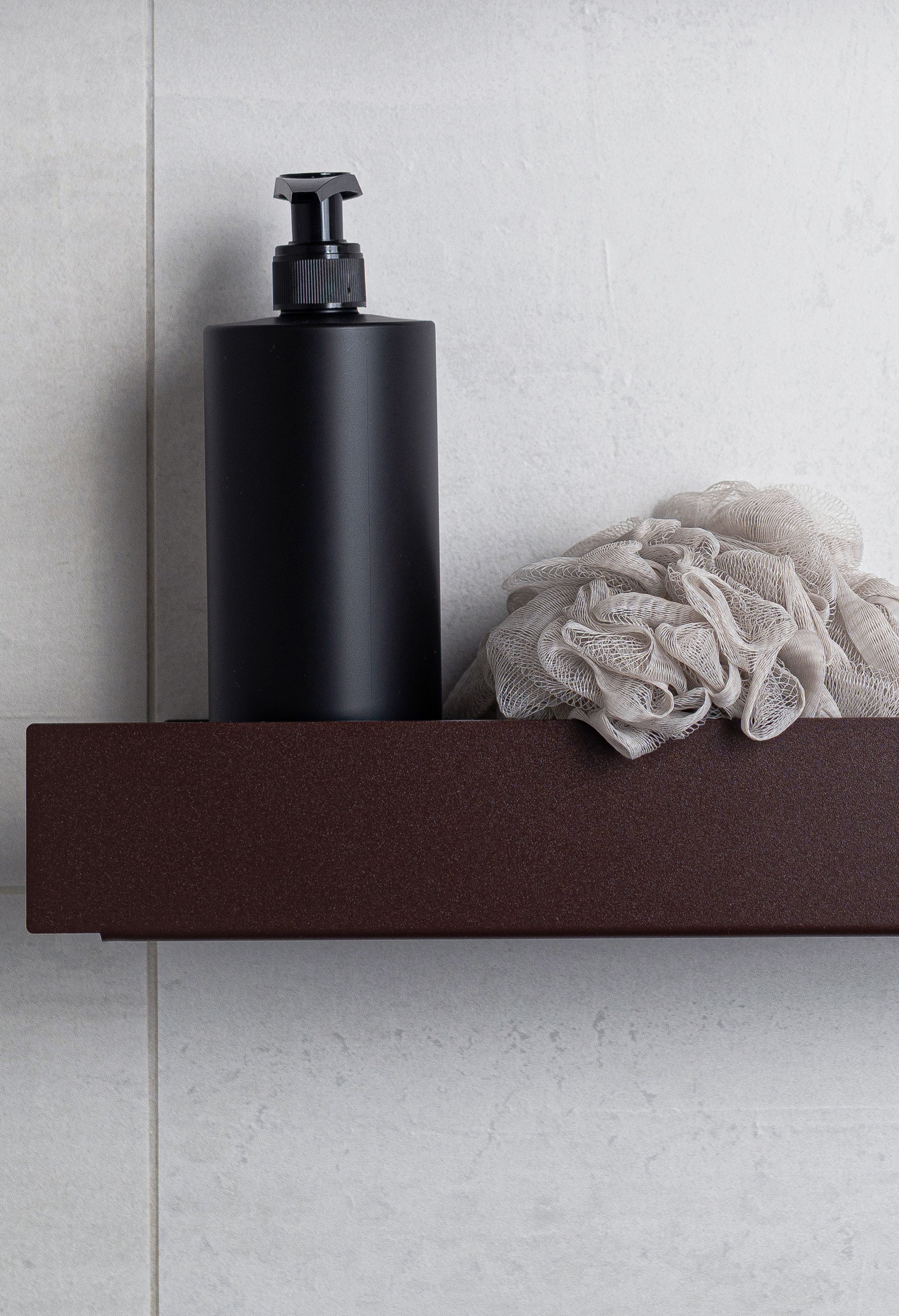 Close Up Design Duschablage Korsika zum Kleben in Farbe Marone