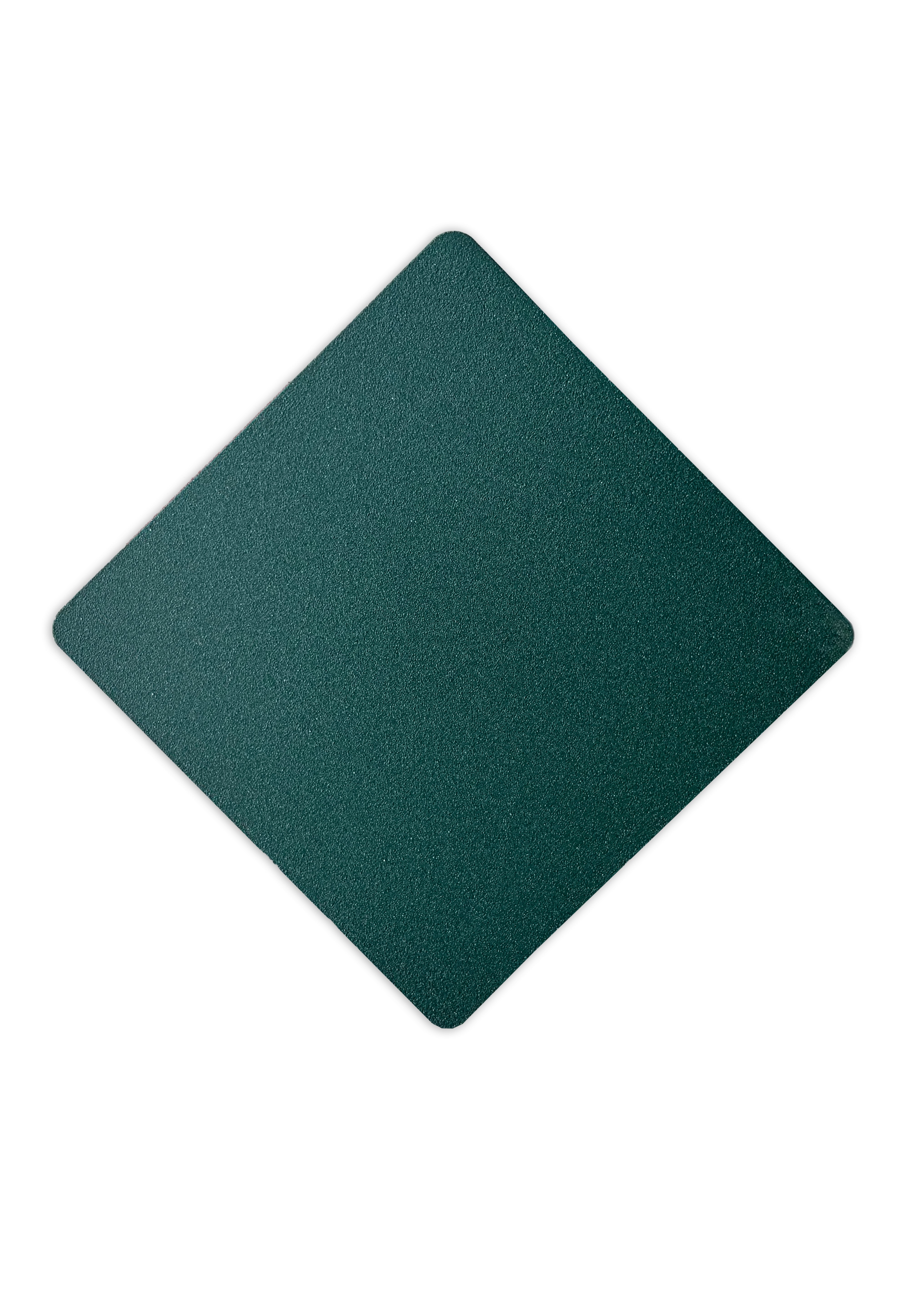 Metall-Untersetzer, in quadratischer Form pulverbeschichtet in der Farbe Sparkling Green.