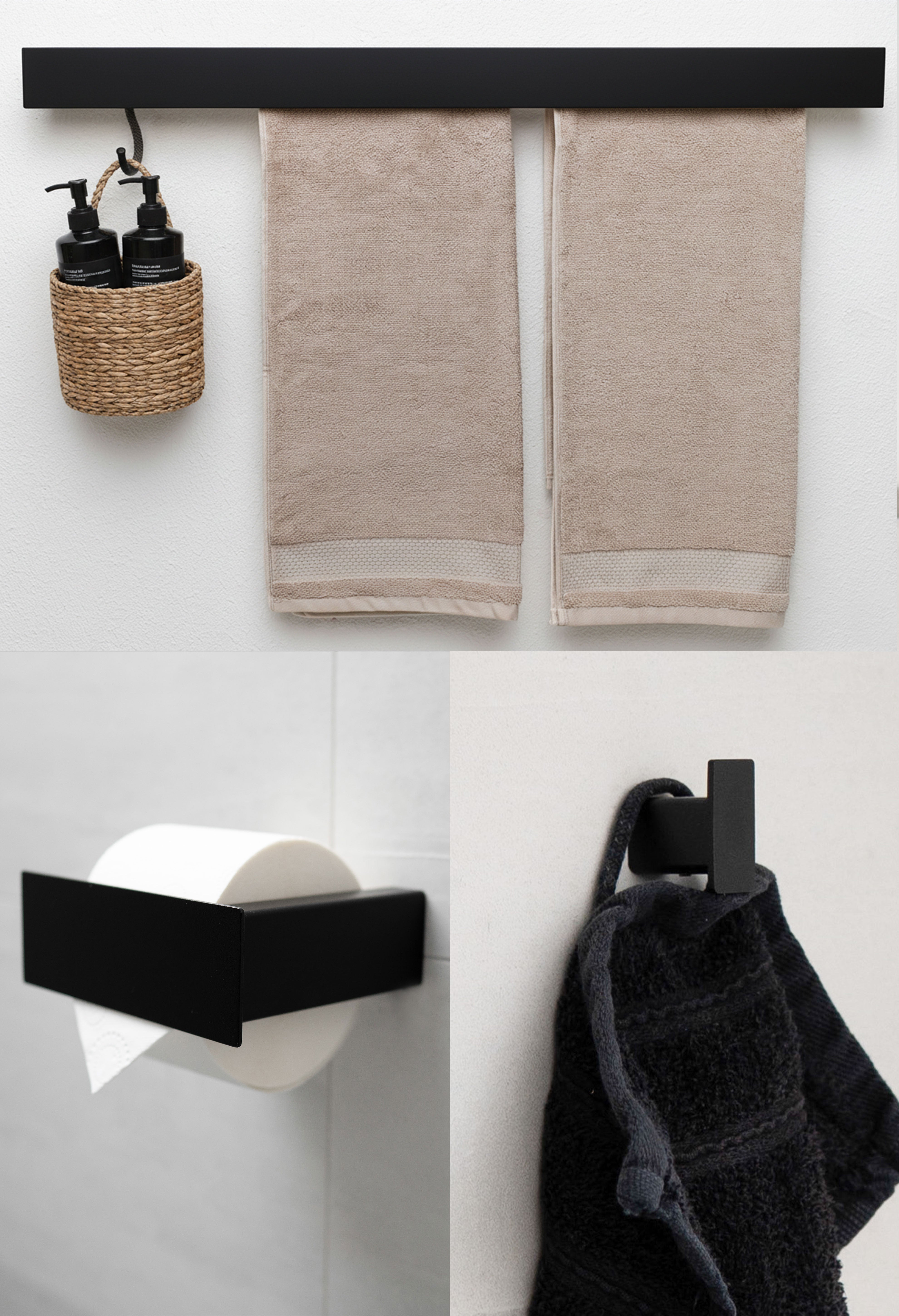 Badezimmerset M ALL BLACK