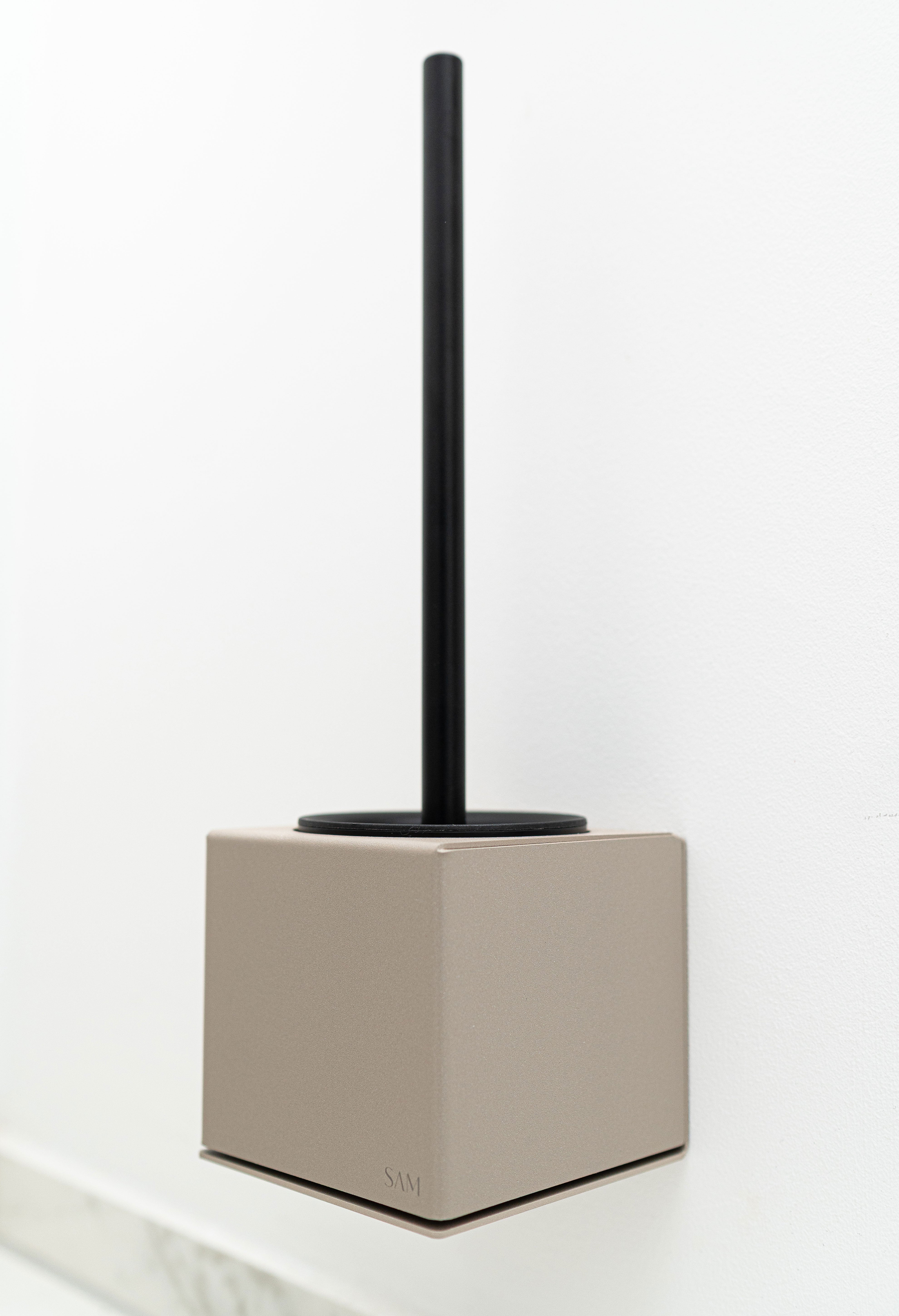 WC-Bürstenhalter LYON zum Kleben ohne Bohren in Farbe Champagner